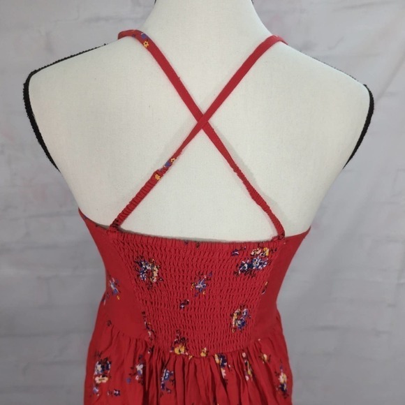 NWT | NORDSTROM Junior (XL) / Women's (SMALL) Sleeveless Red Floral Romper - Picture 5 of 9